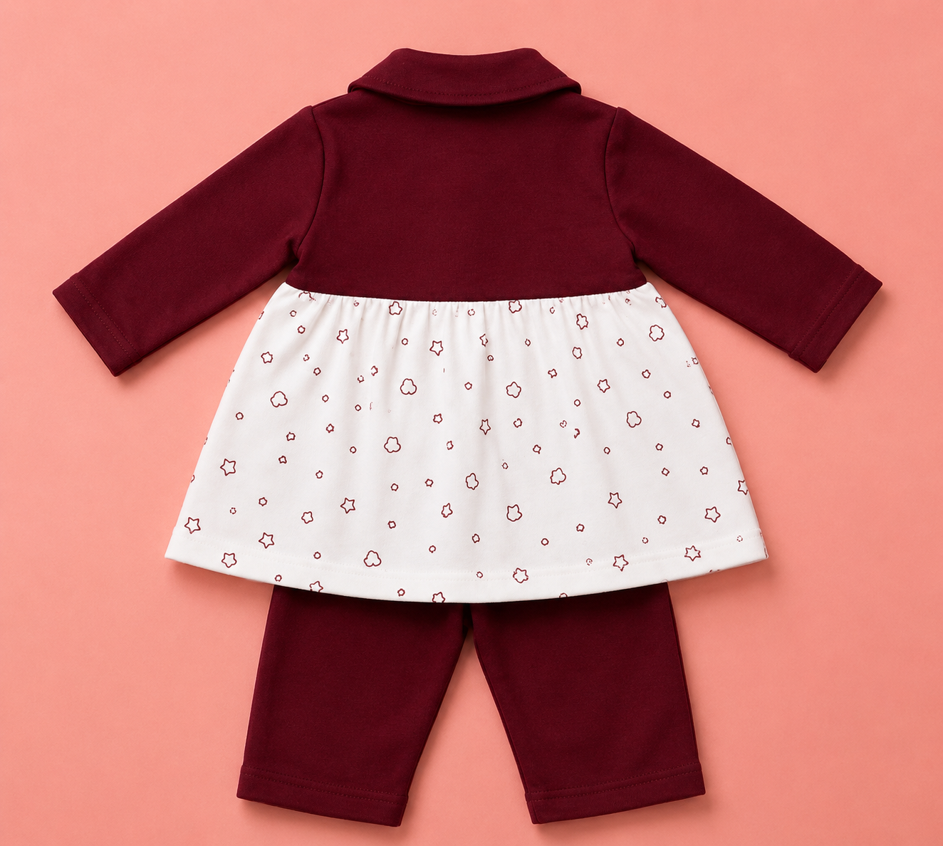 Baby Girl Wonder Dress & Leggings Set | Cute Long Sleeve Outfit for Baby Girls
