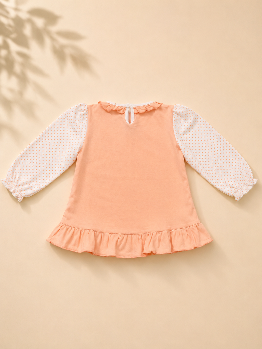 Baby Girls Peach Adventure & Friends Outfit Set | Cute 2-Piece Cotton Clothing Set