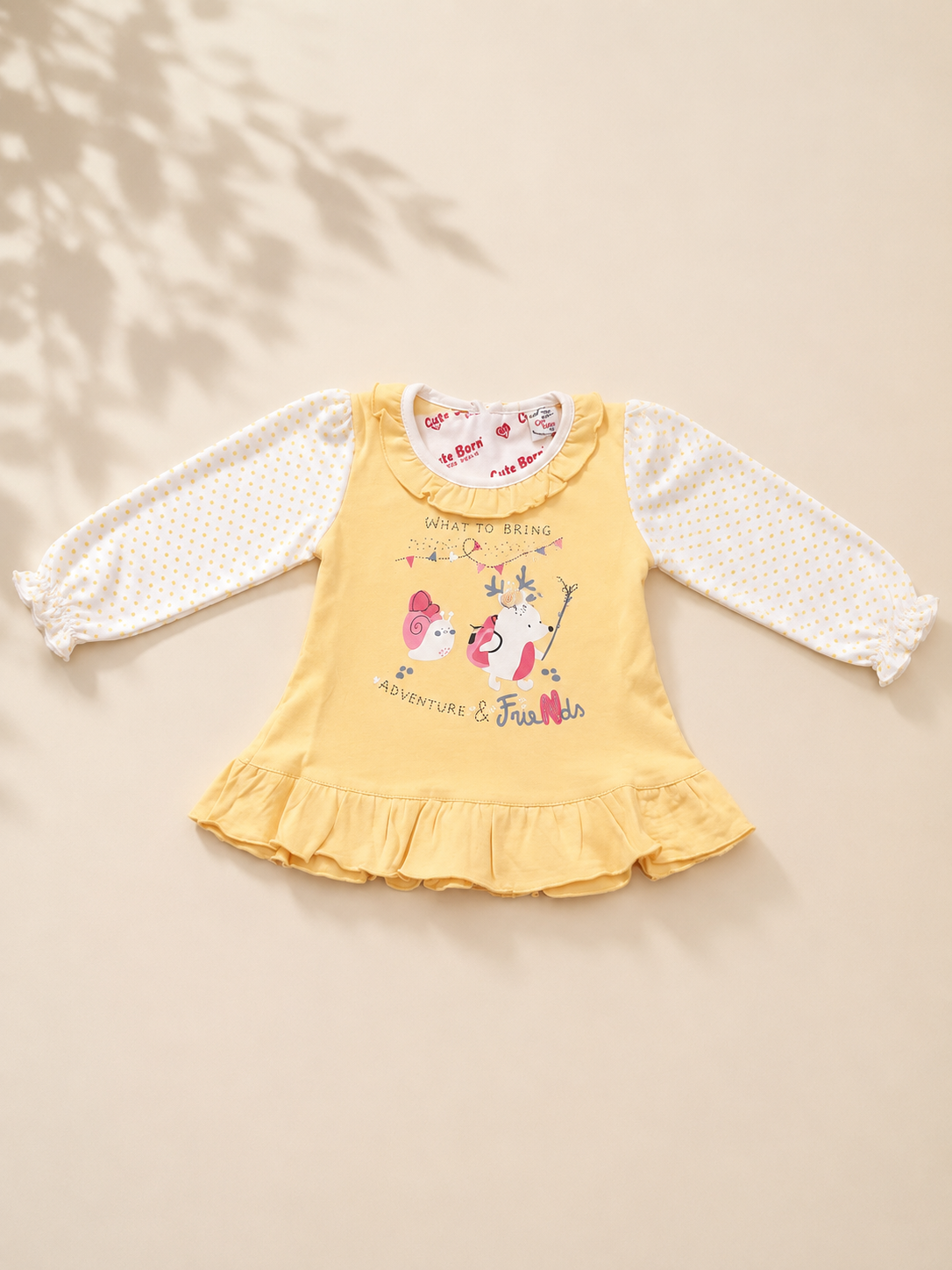 Baby Girls Yellow Adventure & Friends Outfit Set | Cute 2-Piece Cotton Clothing Set