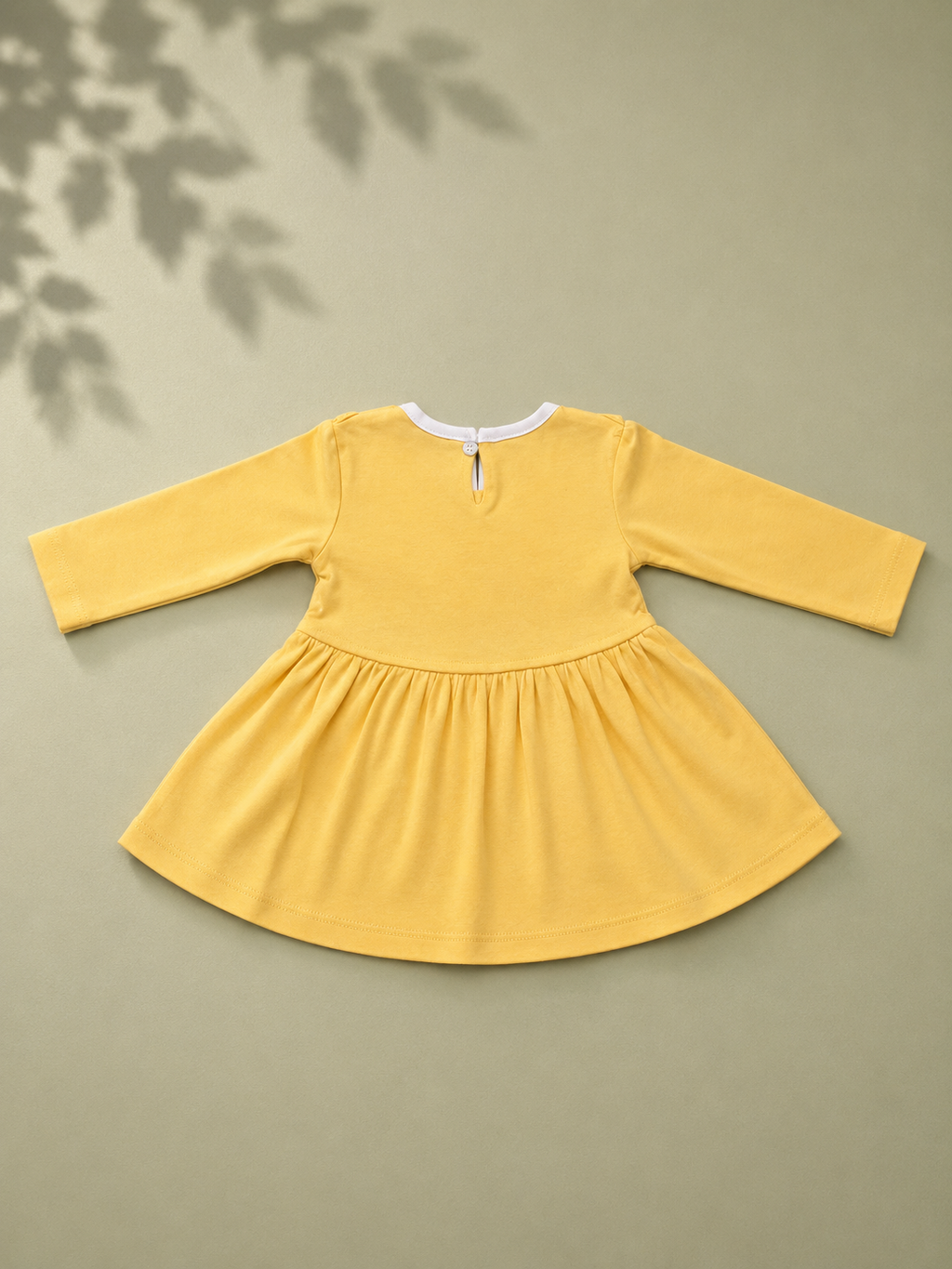 Baby Girls Bunny Smile Yellow Outfit Set | Cute 2‑Piece Cotton Clothing Set