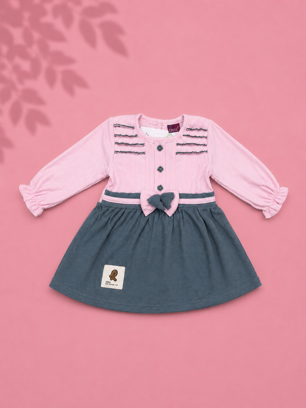 Baby Girls Pink Bow Outfit Set | Cute 2‑Piece Cotton Clothing Set