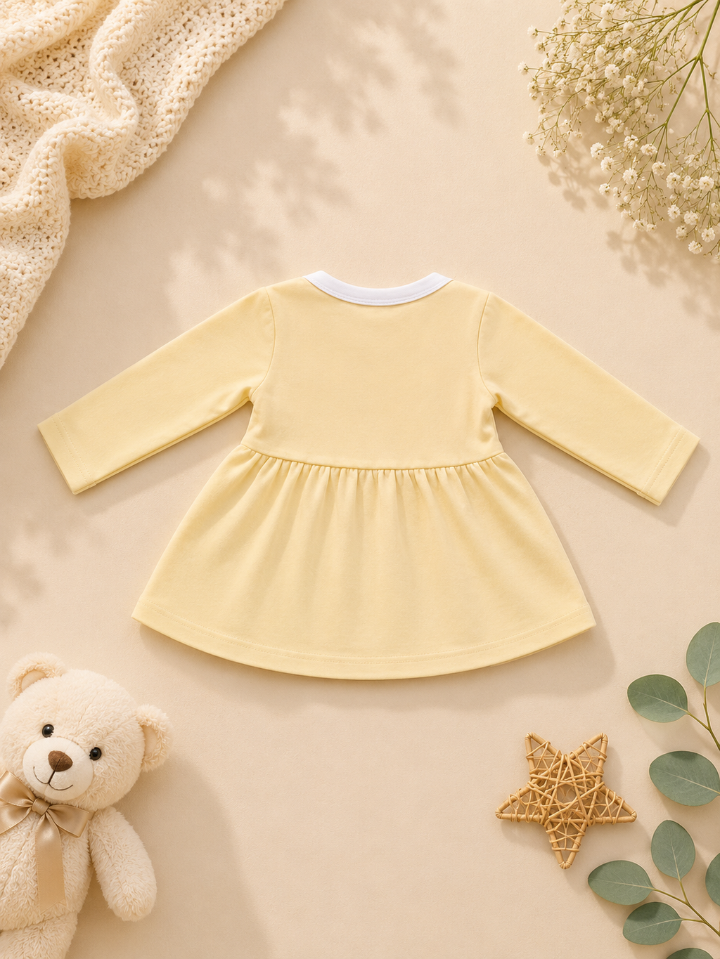 Baby Girls Bunny Smile Outfit Set | Cute 2‑Piece Cotton Clothing Set