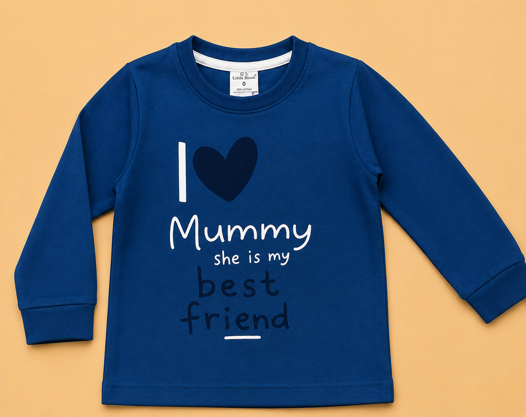 I Love Mummy Baby Cotton Co-Ord Set | Soft Full Sleeve T-Shirt &amp; Jogger Pant