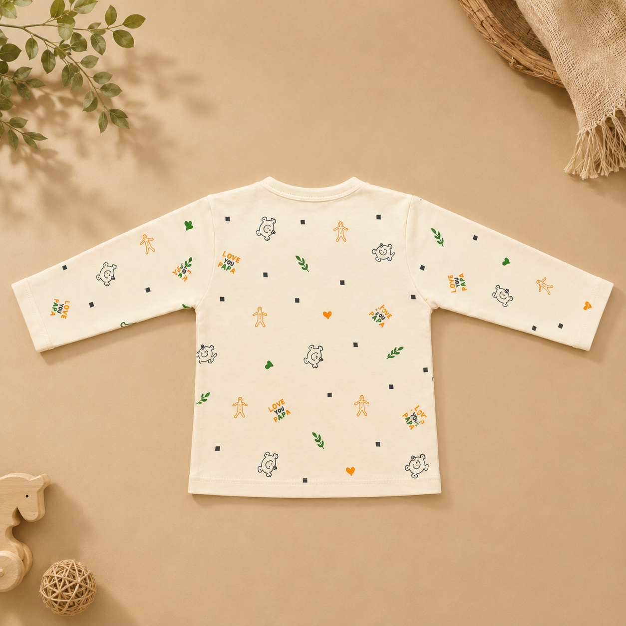 Baby Girls/Boys Love You Papa Pajama Set | Cute 2‑Piece Sleepwear