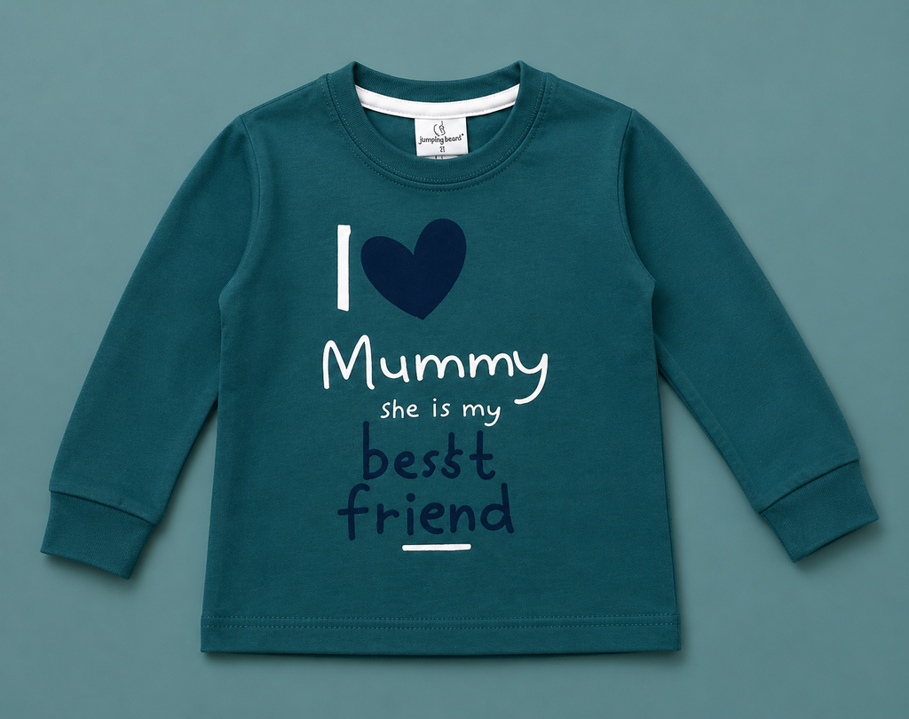 I Love Mummy Baby Cotton Co-Ord Set | Soft Full Sleeve T-Shirt &amp; Jogger Pant