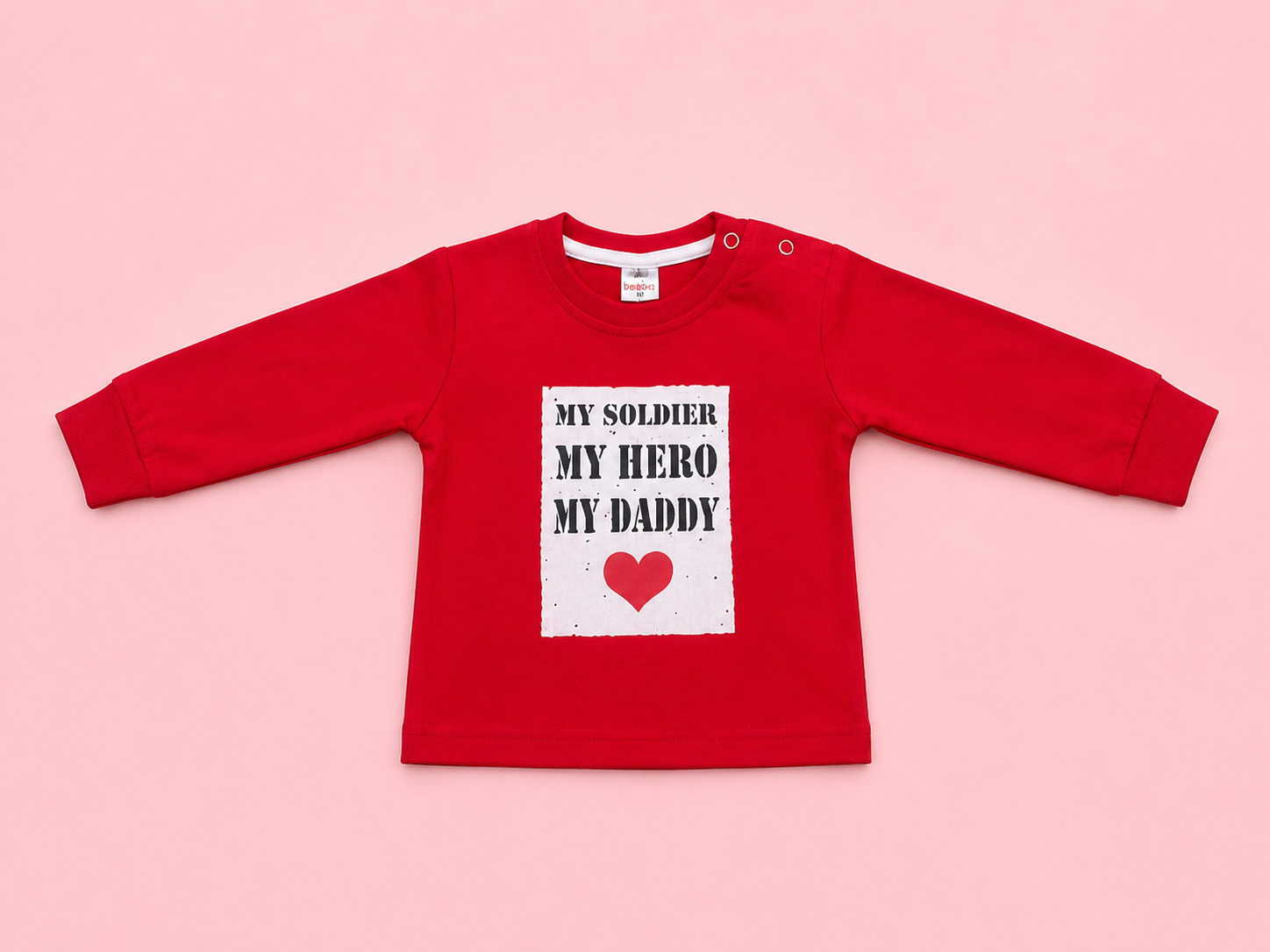 Baby Boys Cotton Full Sleeve T-Shirt & Pant Set | My Soldier My Hero My Daddy