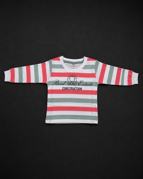 Baby Boys Cotton Full Sleeve T-Shirt & Pant Set | Striped Casual Outfit |
