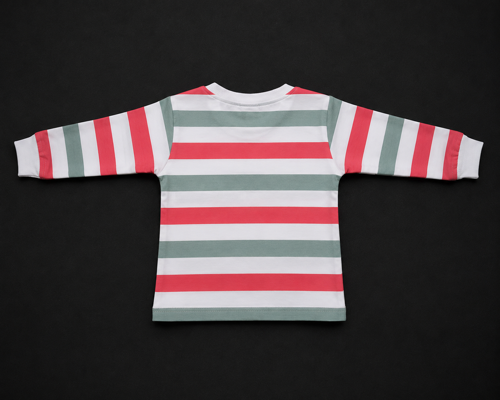 Baby Boys Cotton Full Sleeve T-Shirt & Pant Set | Striped Casual Outfit |