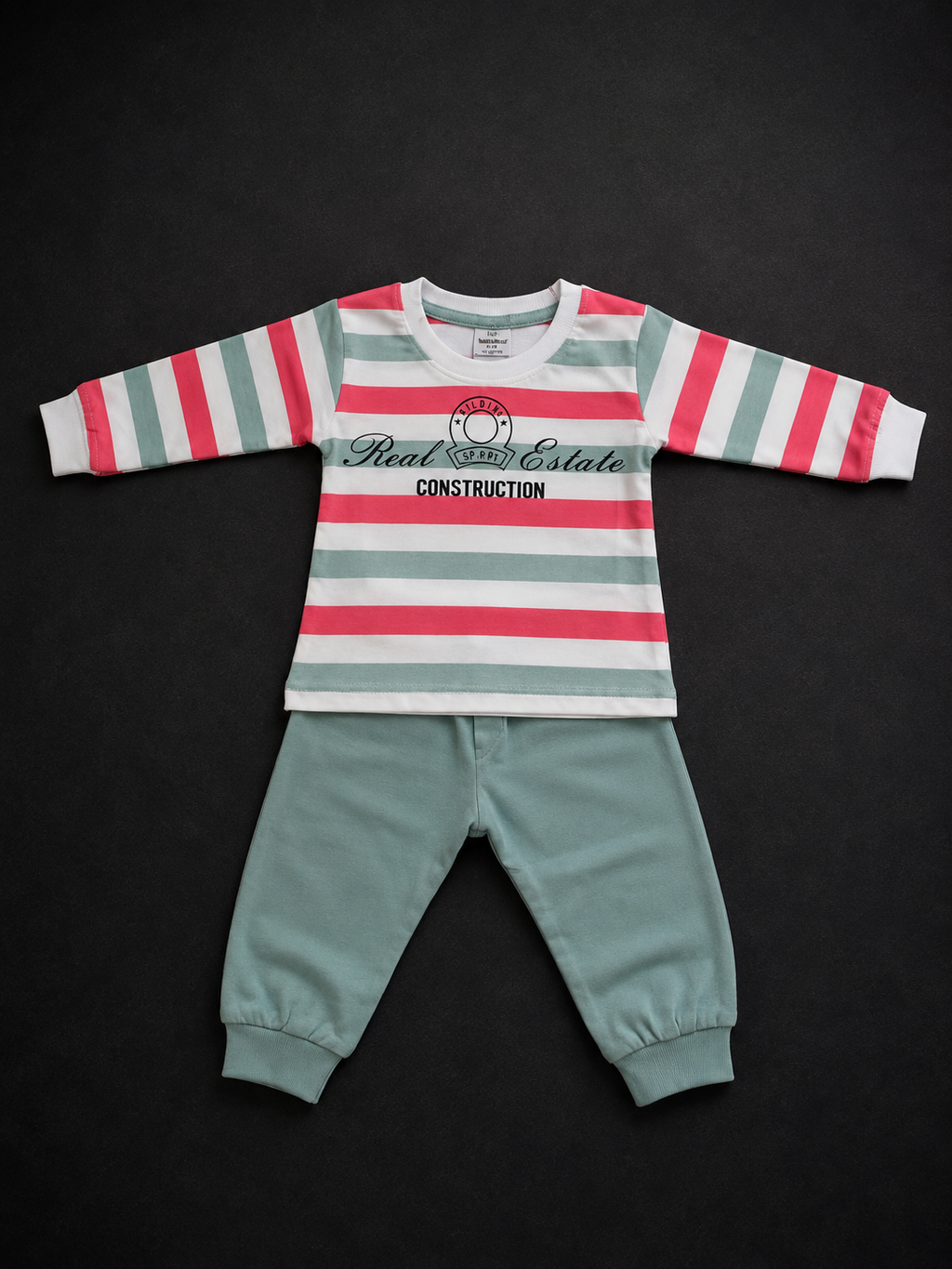 Baby Boys Cotton Full Sleeve T-Shirt & Pant Set | Striped Casual Outfit |