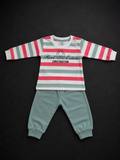Baby Boys Cotton Full Sleeve T-Shirt & Pant Set | Striped Casual Outfit |