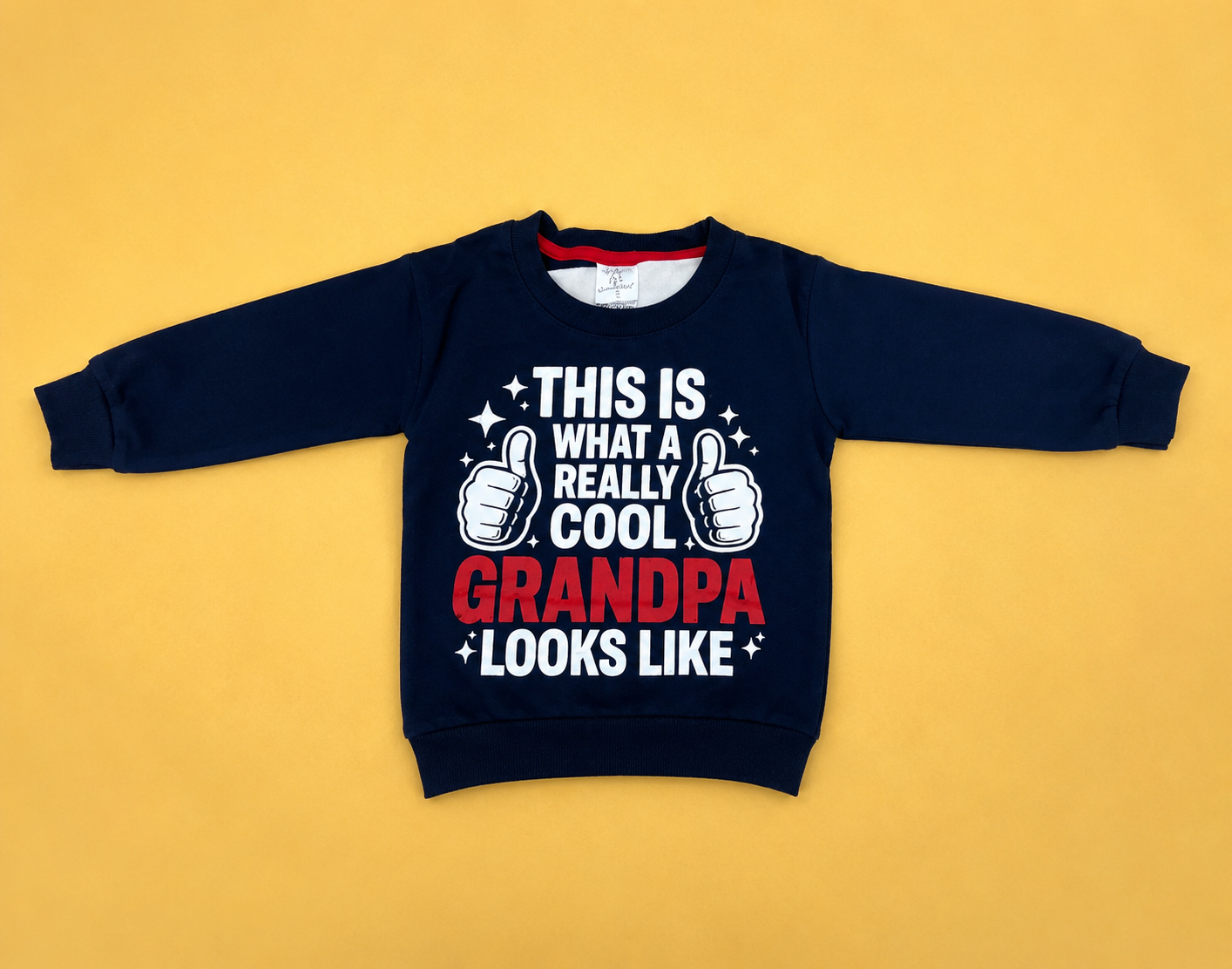 Baby Boys Cotton Full Sleeve T-Shirt & Pant Set | Cool Grandpa Print