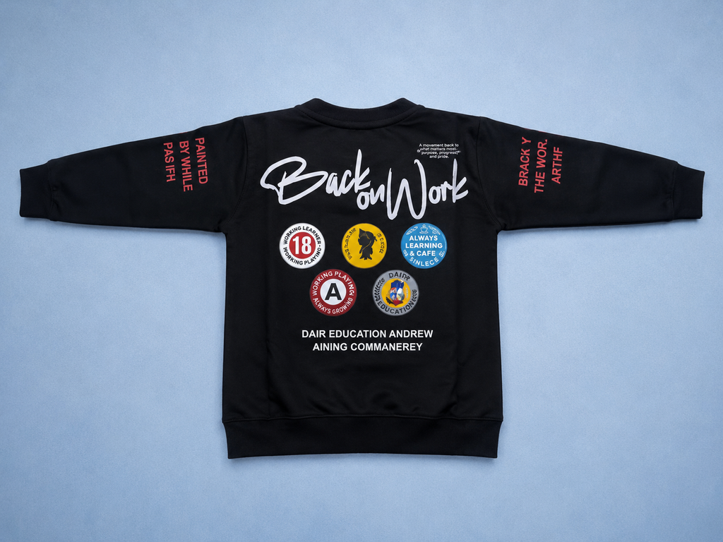 Boys Full Sleeve Sweatshirt & Jogger Pants Set | Cotton Co-Ord Outfit | Black