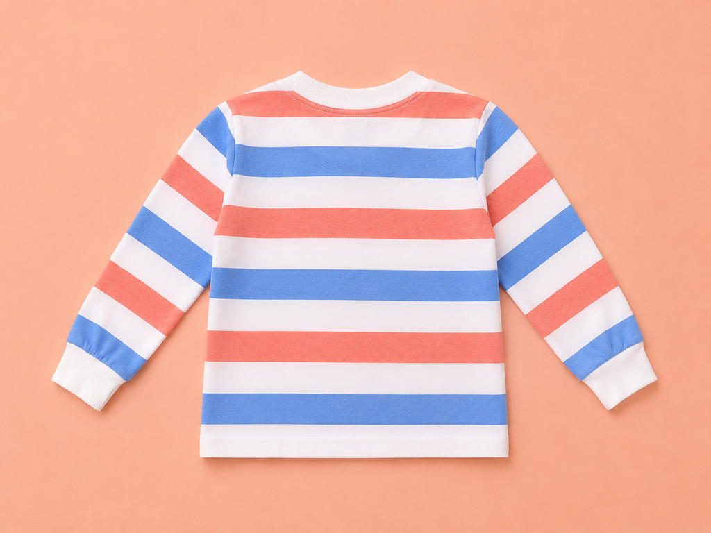Kids Striped Cotton Night Suit Set | Soft Full Sleeve Sleepwear for Boys & Girls