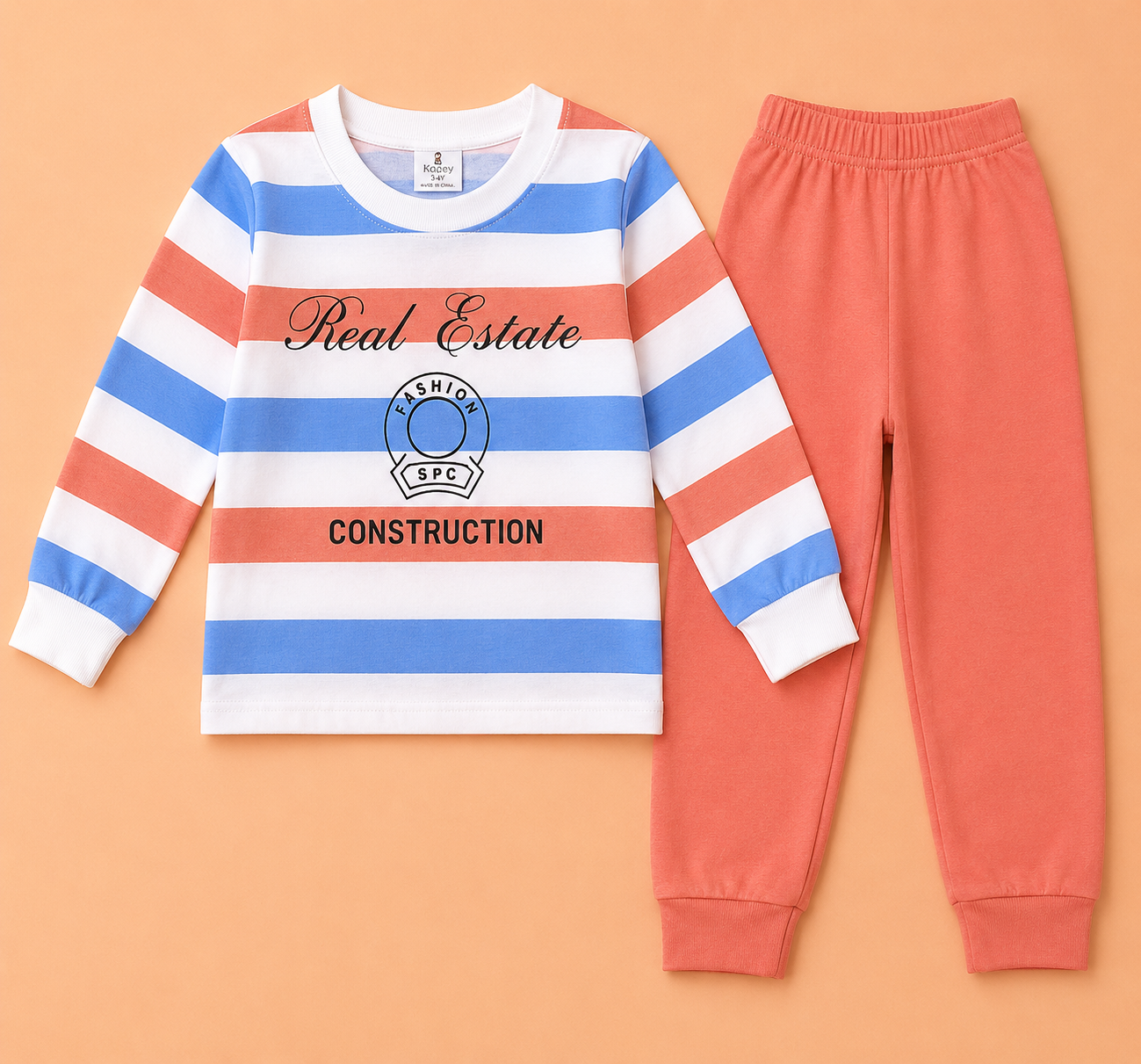 Kids Striped Cotton Night Suit Set | Soft Full Sleeve Sleepwear for Boys & Girls