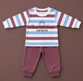 Kids Striped Long Sleeve Outfit Set | Soft Top & Jogger Pants