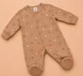 Baby Star Print Footed Sleepsuit | Soft Cotton One-Piece Romper